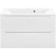 Тумба подвесная с раковиной Vincea Mia 75 см VMC-2MA750GW (раковина белая VCB-3M750W), белый глянец - фото 