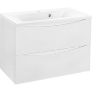 Тумба подвесная с раковиной Vincea Mia 75 см VMC-2MA750GW (раковина белая VCB-3M750W), белый глянец - фото 2