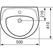 Раковина подвесная Jika Lyra 50 см 1427.0.000.104.1 - фото 2