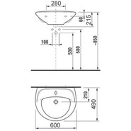 Раковина подвесная Jika Lyra 60 см 8.1427.2.000.104.9 - фото 2