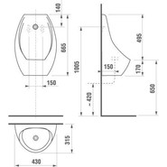 Писсуар Jika Domino 4110.1.000.000.1 - фото 2