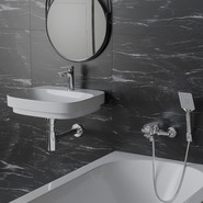 Набор смесителей 3 в 1 для ванны с коротким изливом Paini Garda 76CRSET3 - фото 2