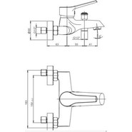 Набор смесителей 3 в 1 для ванны с коротким изливом Paini Messina MECRSET3 - фото 4