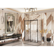 Душевое ограждение Ambassador Benefit 160x80 см 19021205HB-80HB (стекло 8 мм) чёрный/прозрачное - фото 3