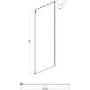 Душевое ограждение Ambassador Benefit 160x80 см 19021105HX-80HX (стекло 8 мм) хром/прозрачное - фото 6