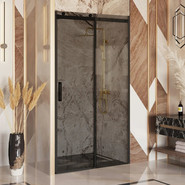 Душевая дверь Ambassador Benefit 130 см 19022202HBB (стекло 8 мм) чёрный/тонированное - фото 