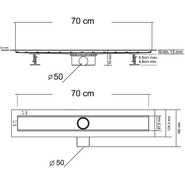 Трап Vincea Say Optima Duz 70 см SAY.601.70.B.M.S.DUZ, черный матовый, Цвет производителя: чёрный матовый, Размер трапа: 700 - фото 6