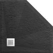Поддон каменный Vincea 90х90 см VST-4SP9090A, антрацит - фото 