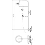 Душевая стойка BelBagno UNO-DOCM-CRM, Цвет производителя: хром - фото 2