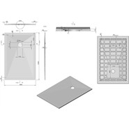Поддон каменный Vincea 120х80 см VST-4SR8012A, антрацит - фото 5
