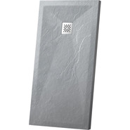 Поддон каменный Vincea 110х90 см VST-4SR9011G, серый - фото 