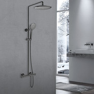 Душевая стойка с термостатом Vincea Desire VSFS-1D0TGM, вороненая сталь - фото 2