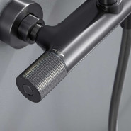 Душевая стойка с термостатом Vincea Desire VSFS-1D0TGM, вороненая сталь - фото 4