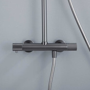 Душевая стойка с термостатом Vincea Desire VSFS-1D0TGM, вороненая сталь - фото 6