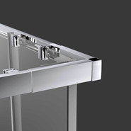 Душевое ограждение Vincea Rapid 80-90x80-90 см VSS-3R80/90MT, хром/текстурное - фото 3