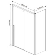 Душевое ограждение Vincea Lugano 160x80 см VSR-1L8016CL-1 (стекло 8 мм), хром/прозрачное - фото 4