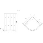 Душевое кабина Grossman Classic 100x100 см GR170, хром/матовое - фото 6