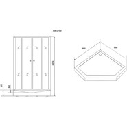 Душевое кабина Grossman Classic 90x90 см GR171D, хром/матовое - фото 6