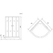 Душевое кабина Grossman Classic 90x90 см GR171, хром/матовое - фото 6
