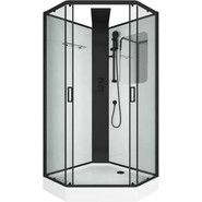 Душевое кабина Grossman Elegans 100x100 см GR250D, чёрный/прозрачное - фото 