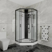 Душевое кабина Grossman Elegans 100x100 см GR250D, чёрный/прозрачное - фото 2