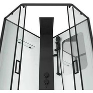 Душевое кабина Grossman Elegans 100x100 см GR250D, чёрный/прозрачное - фото 4