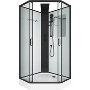 Душевое кабина Grossman Elegans 90x90 см GR251D, чёрный/прозрачное - фото 