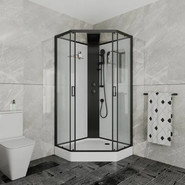 Душевое кабина Grossman Elegans 90x90 см GR251D, чёрный/прозрачное - фото 2