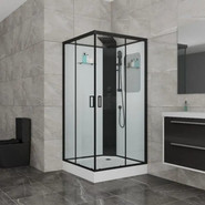 Душевое кабина Grossman Elegans 100x100 см GR250Q, чёрный/прозрачное - фото 2