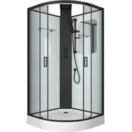 Душевое кабина Grossman Elegans 90x90 см GR251, чёрный/прозрачное - фото 