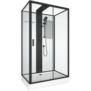 Душевое кабина Grossman Elegans 120x80 см GR252Q, чёрный/прозрачное - фото 