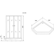 Душевое кабина Grossman Classic 100x100 см GR270D, чёрный/узор - фото 6
