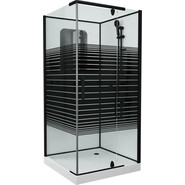 Душевое кабина Grossman Classic 90x90 см GR271QR, чёрный/узор - фото 