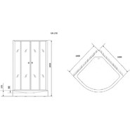 Душевое кабина Grossman Classic 100x100 см GR270, чёрный/узор - фото 6