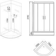 Гидробокс Grossman 100 см GR141, белый/прозрачное - фото 3