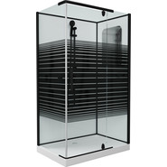 Душевое кабина Grossman Classic 120x80 см GR272QR R, чёрный/узор - фото 