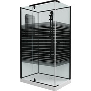 Душевое кабина Grossman Classic 120x80 см GR272QL L, чёрный/узор - фото 