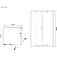Душевое ограждение Grossman Forta 100x100 см GR-1010Fo, хром/прозрачное - фото 3