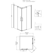 Душевое ограждение Grossman Cosmo 100x100 см GR-1100, хром/прозрачное - фото 3