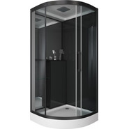 Душевое кабина Grossman 100x100 см GR260, чёрный/прозрачное - фото 