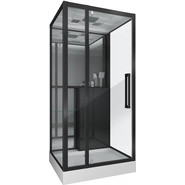 Душевое кабина Grossman 90x90 см GR261, чёрный/прозрачное - фото 