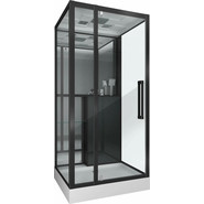 Душевое кабина Grossman 90x100 см GR266, чёрный/прозрачное - фото 