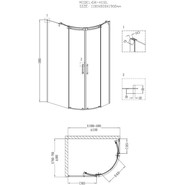 Душевое ограждение Grossman Galaxy 110x80 см GR-4110L L, хром/прозрачное - фото 3