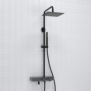 Душевая стойка с термостатом WasserKraft A114.255.217.CB Thermo, черный - фото 2