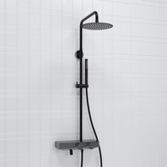 Душевая стойка с термостатом WasserKraft A114.258.217.CB Thermo, черный - фото 2