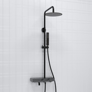 Душевая стойка с термостатом WasserKraft A114.258.218.CB Thermo, черный - фото 2