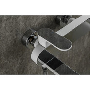 Смеситель для ванны с душевым гарнитуром Gappo G3283-8, хром/белый - фото 5