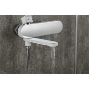 Смеситель для ванны с душевым гарнитуром Gappo G3283-8, хром/белый - фото 4