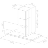 Вытяжка ELICA GALAXY ISLAND WHIX/A/90X45 (белое стекло) - фото 4