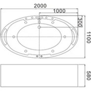 Ванна гидромассажная Frank F163 200x110 см 2018114 - фото 4